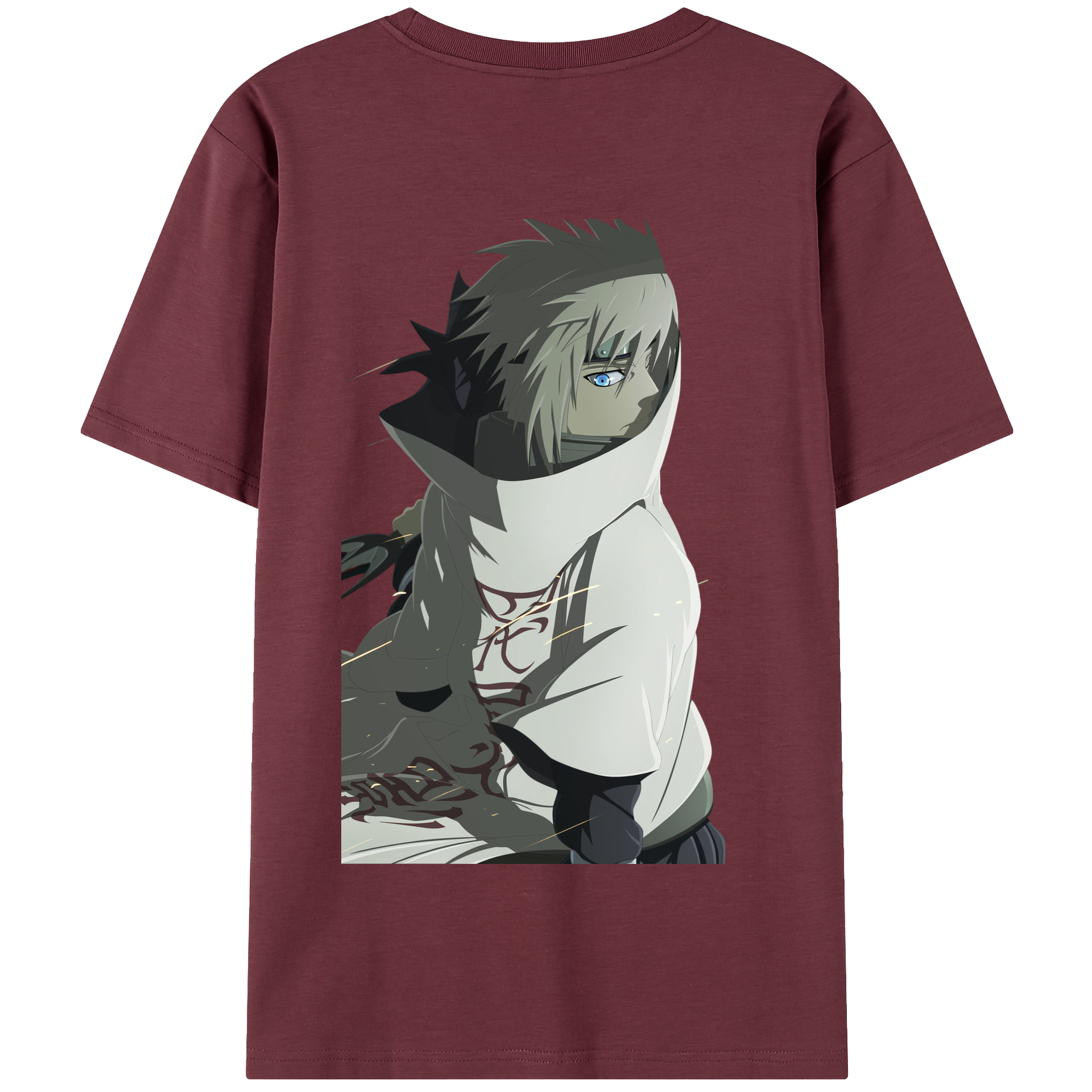 （画像用） NARUTO -ナルト- 波風 ミナト Namikaze Minato 綿100％半袖Tシャツ（背面プリント）
